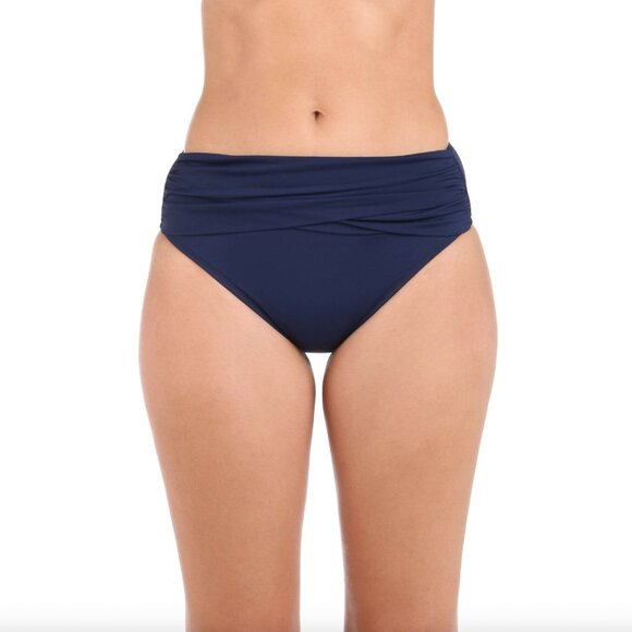 La Blanca Island Goddess Mid-Waist Sash Band Bottom in Indigo Size 4 - Picture 1 of 6